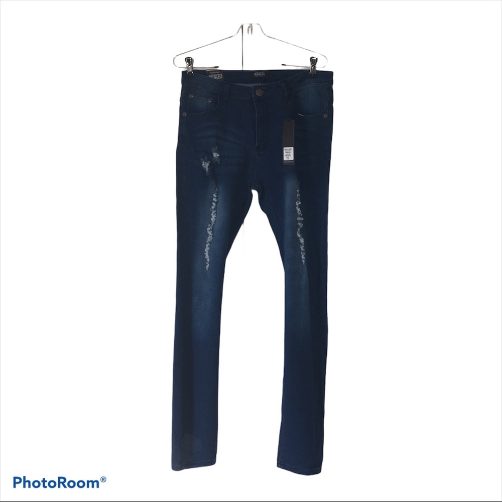 BEE&CECI MID-RISE SKINNY COLOR DARK BLUE SIZE 11 JUNIOR NWT